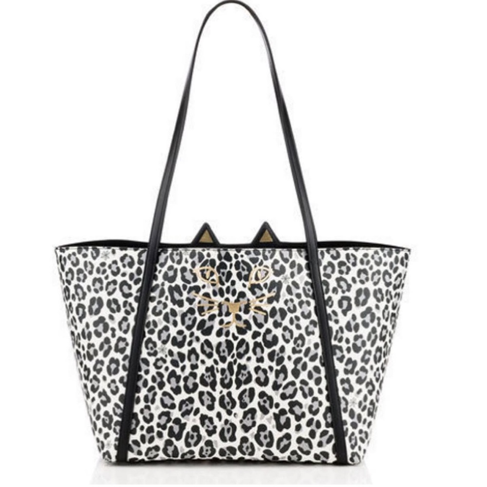 New-CHARLOTTE OLYMPIA
Feline Tote In Black And White Leopard